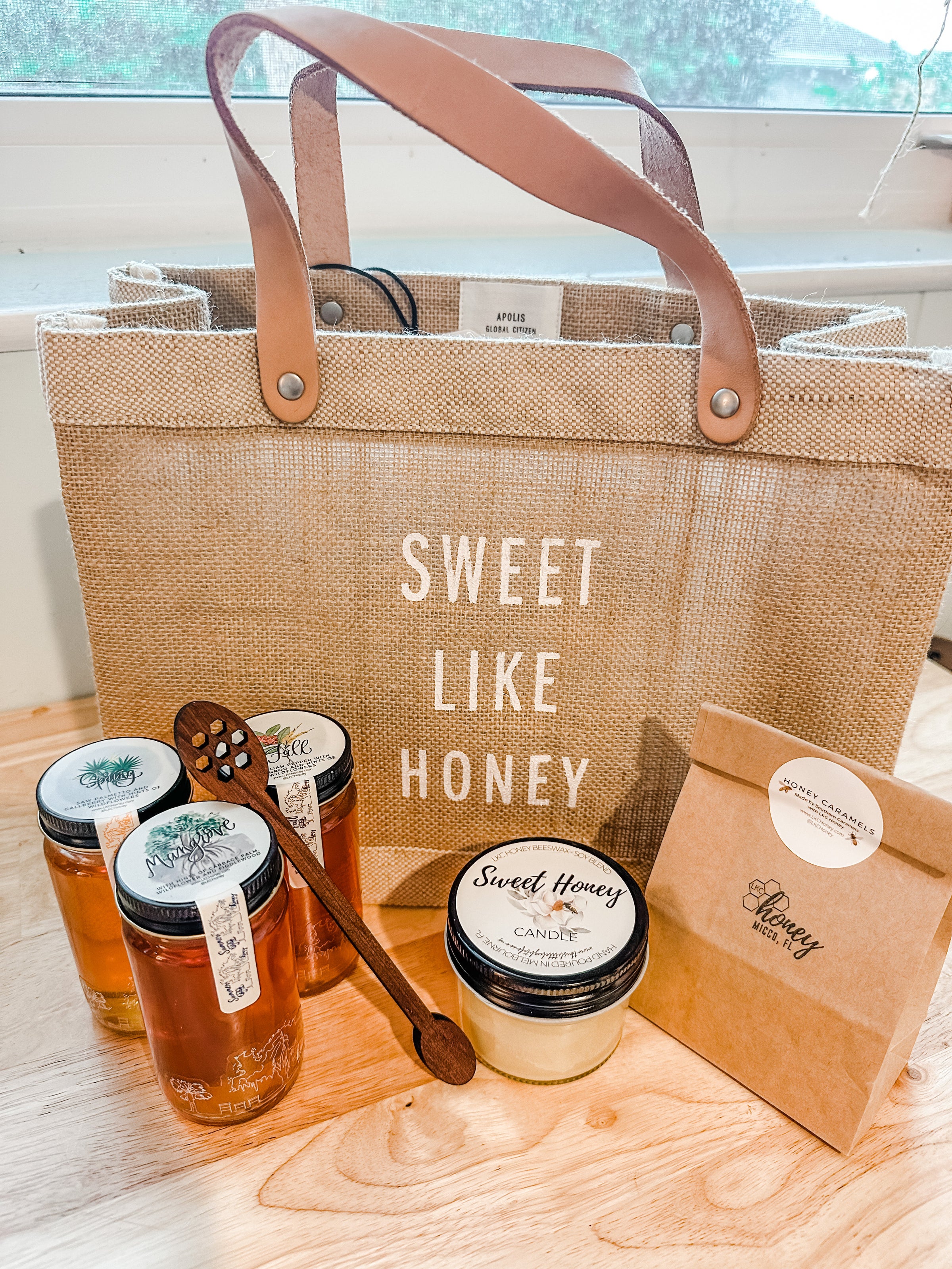 Small Local Honey Gift Box -From E+M Gold Beekeepers